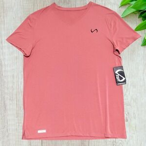 TLF Shirt Mens LARGE Focus V-Neck Performance Bamboo Activewear Athletic Fit NWT